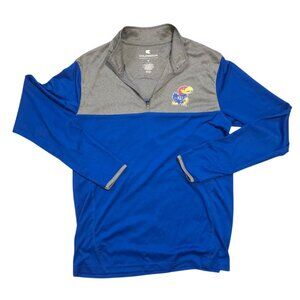Colosseum KU Jayhawks Mens Pullover Blue Gray Size M University of Kansas